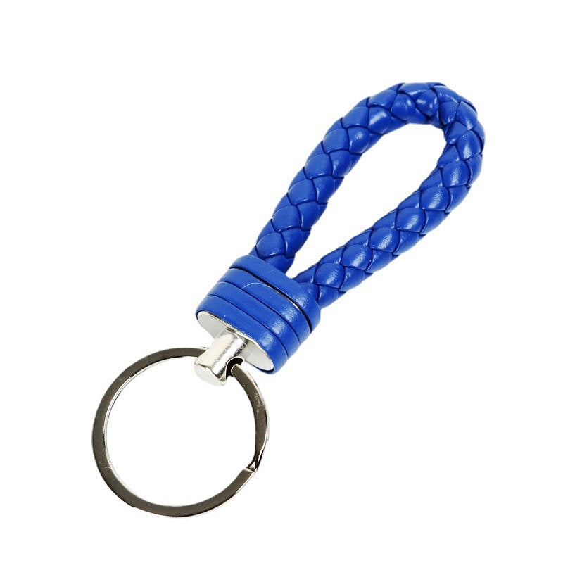 Wholesale Braided Color Leather Rope Keychain